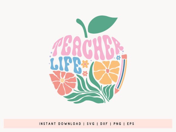 A Designer's Take on the Teacher Life Boho Floral SVG
