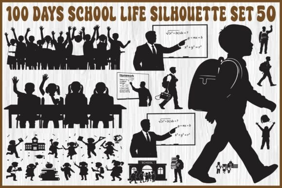 A Practical Review of the 100 Days School Life Silhouette Set