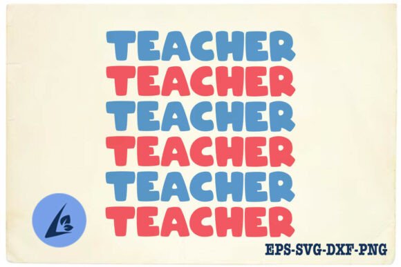 Cute Retro Teacher Red and Blue SVG: A Versatile Design